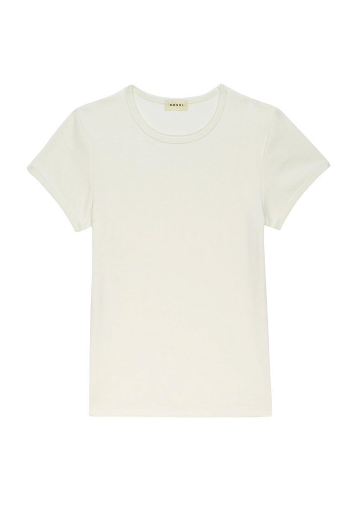 Donni – Baby Rib Tee in Creme