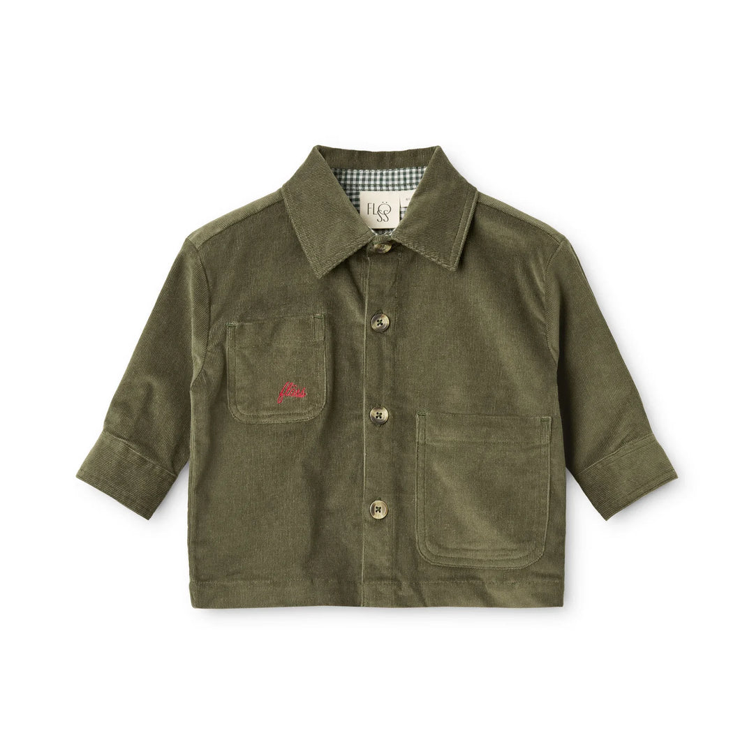 Floess – Billie Overshirt in Green Oak