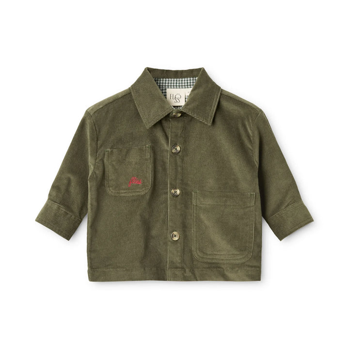 Floess – Billie Overshirt in Green Oak