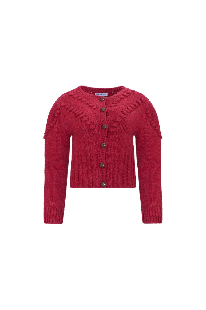Hunter Bell – Bobble Sweater in Maroon