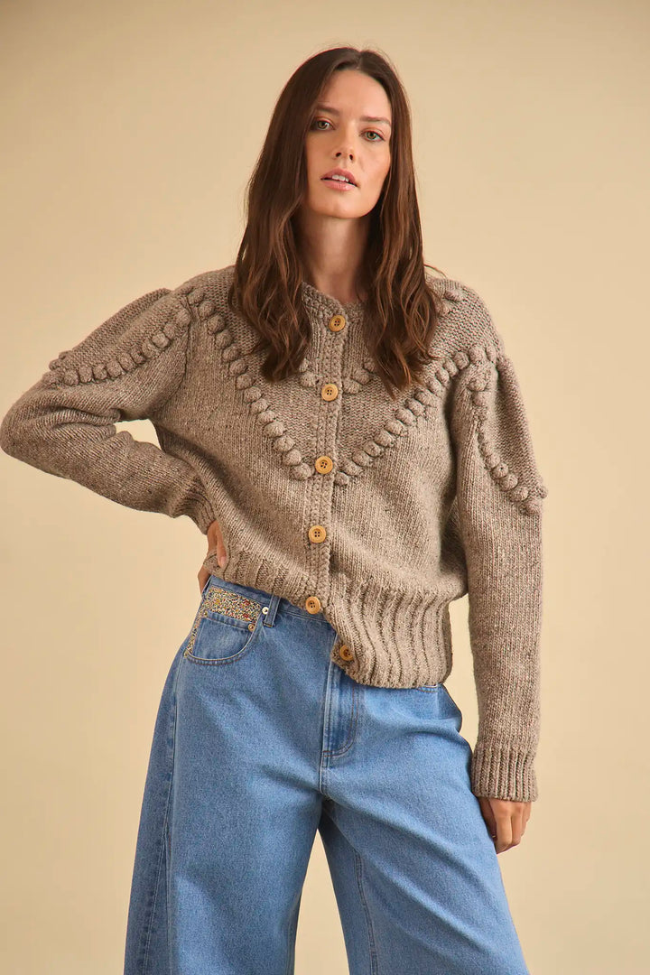 Hunter Bell – Bobble Sweater in Oatmeal