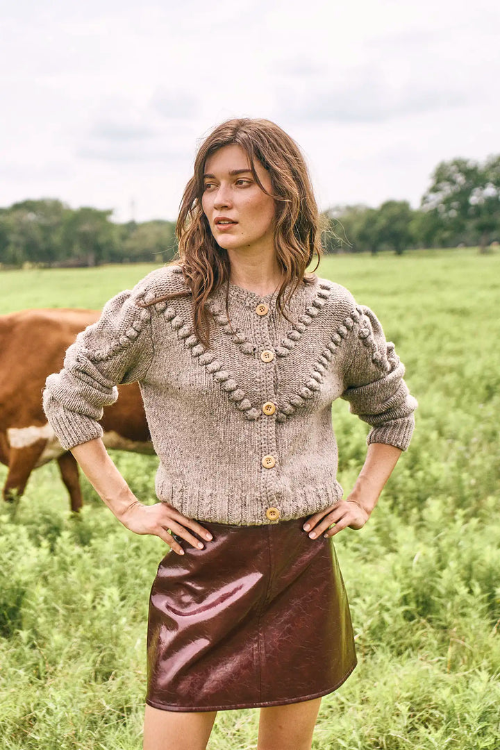 Hunter Bell – Bobble Sweater in Oatmeal