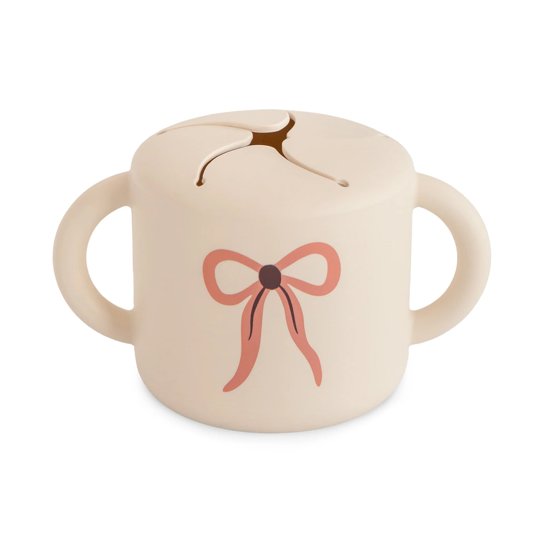 Mushie - Silicone Snack Cup in Bows
