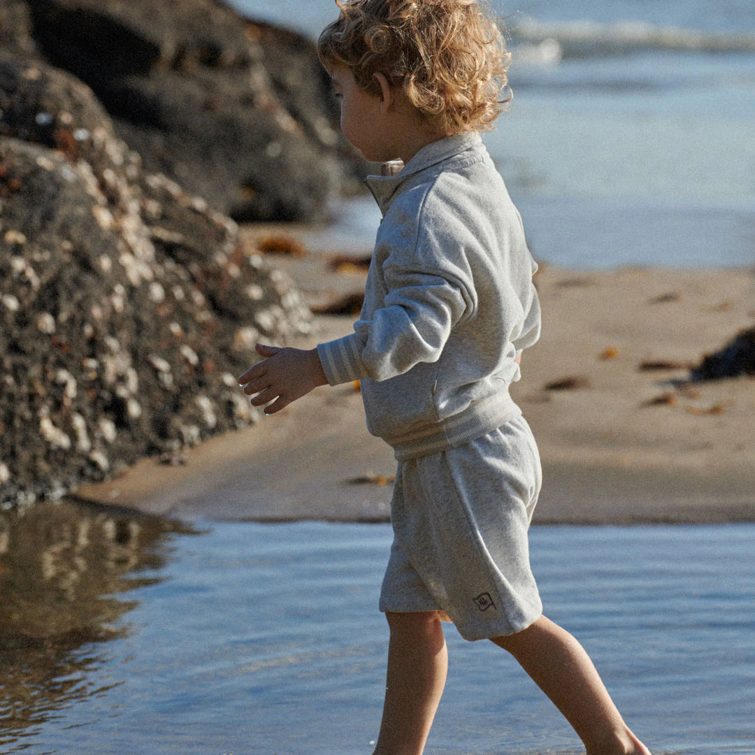 Nature Baby – Camper Sweatshirt in Light Grey Marl