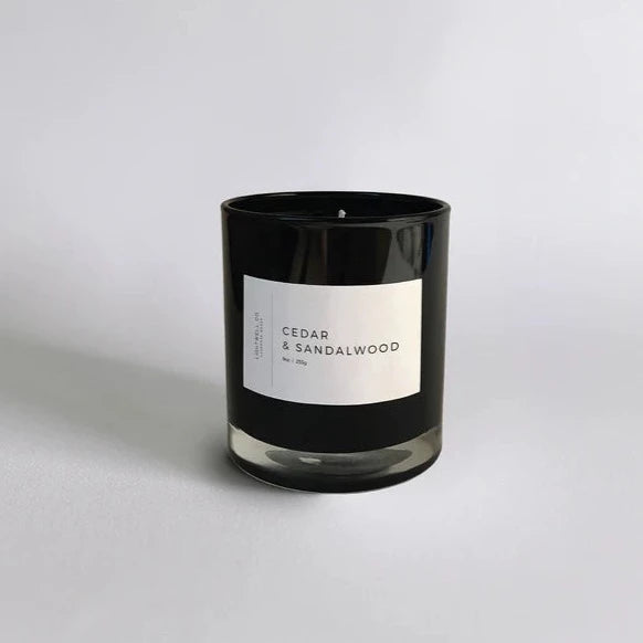 Lightwell Co. - Cedar & Sandalwood Black Tumbler Candle