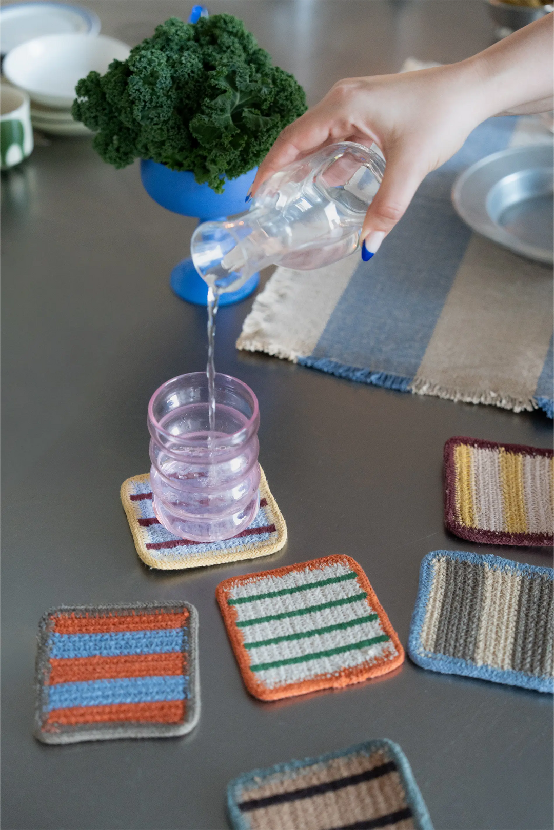 Lorena Canals – Set of 6 Colorful Textile Coasters