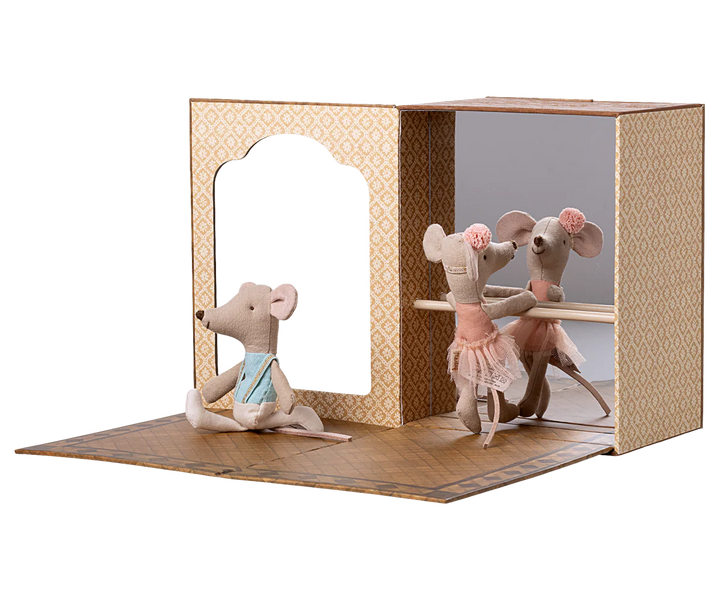 Maileg - Ballet Mice in Dance Studio-Little Sister and Brother