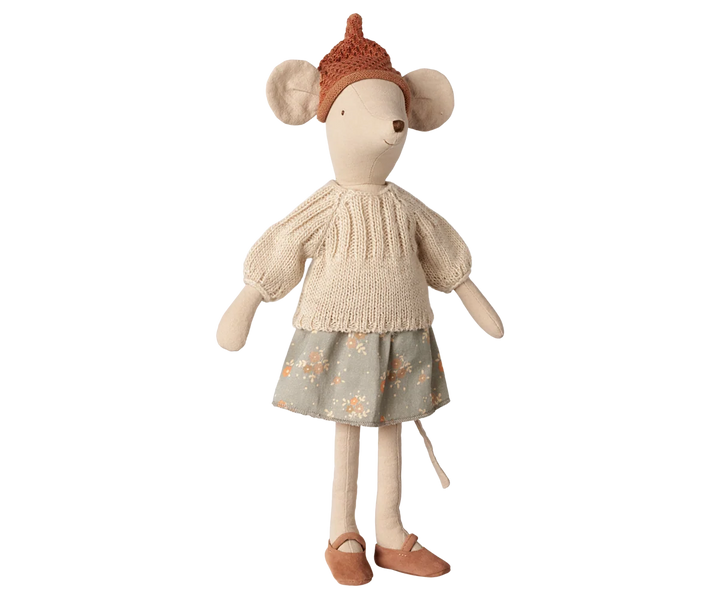 Maileg - Medium Mouse in Skirt & Sweater
