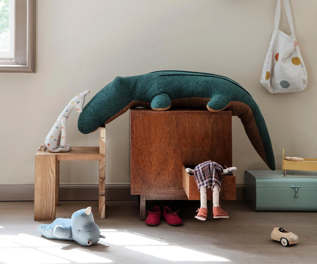 Maileg - Safari Friends Small Rhino in Vintage Blue