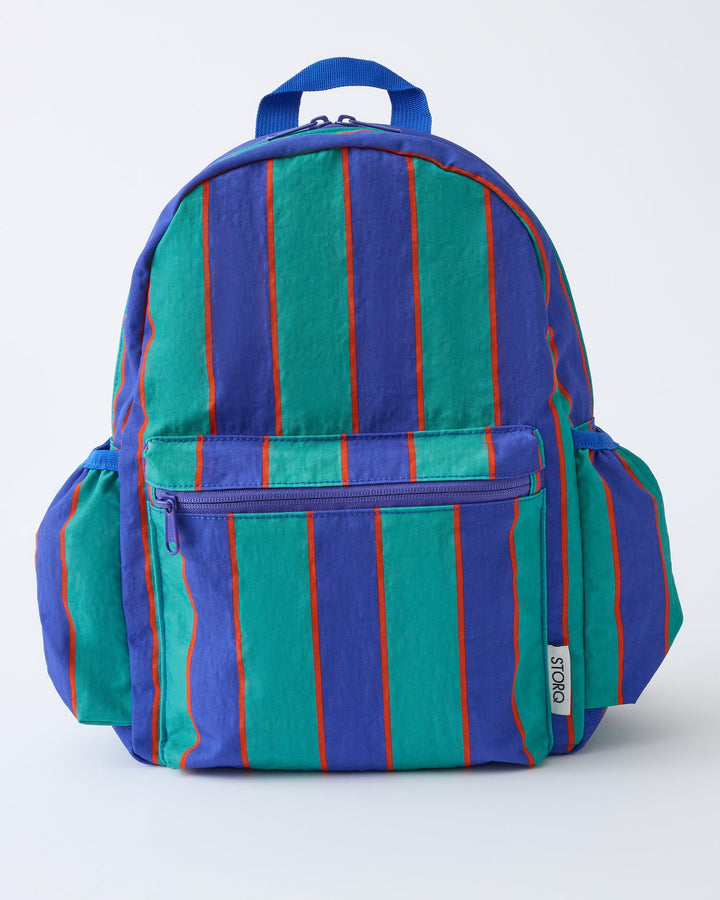 Kindred Bravely -  Cool Kid Backpack in Green & Blue Stripe