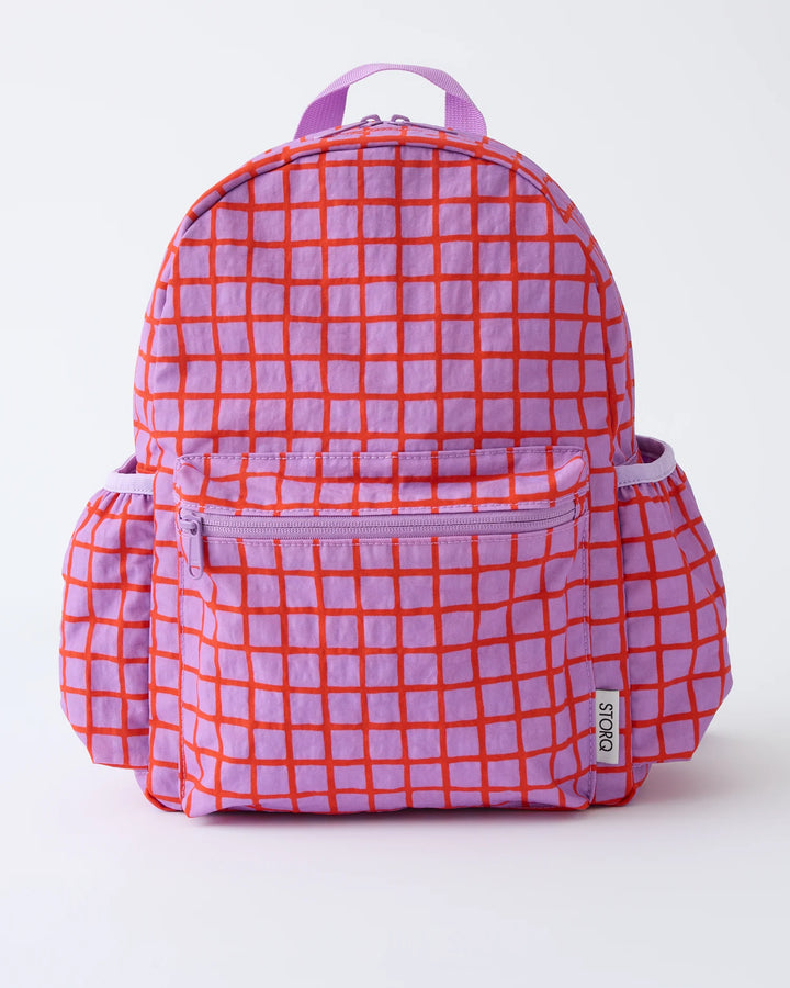 Kindred Bravely -  Cool Kid Backpack in Magenta Grid
