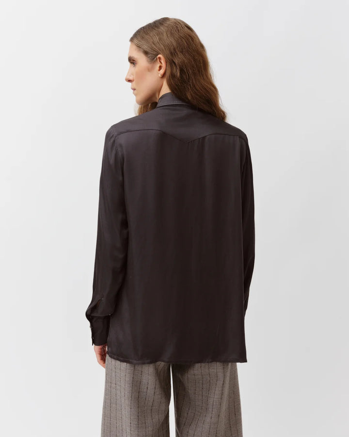 Diega - Coryda Button Down Blouse in Black