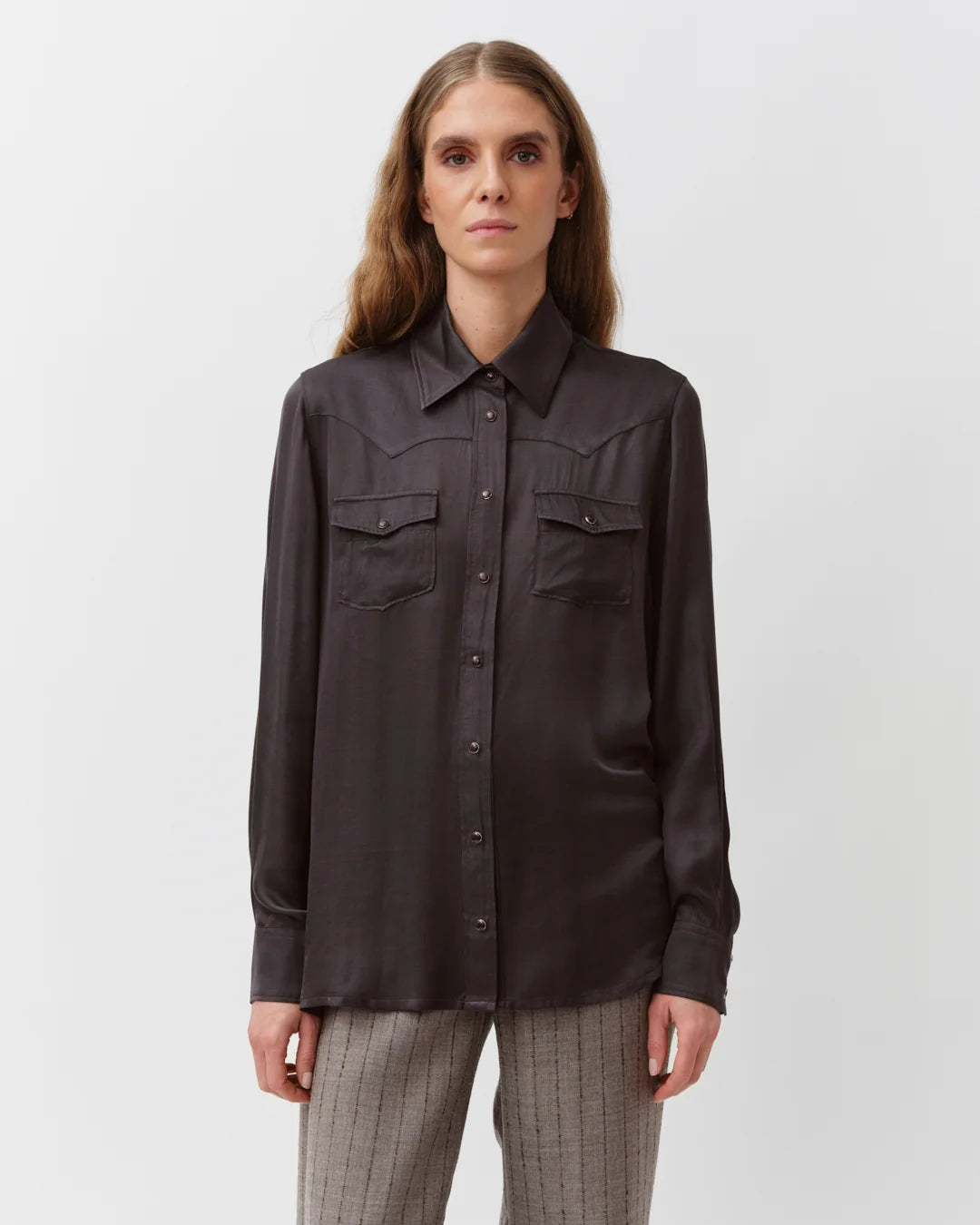 Diega - Coryda Button Down Blouse in Black