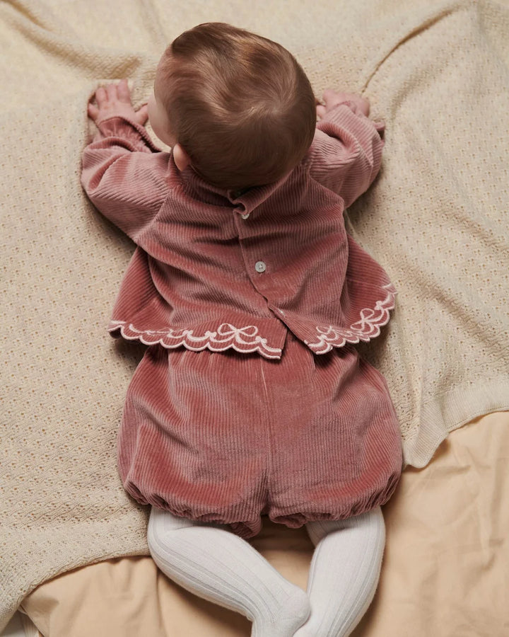 Copenhagen Colors- Corduroy Baby Set in Winter Rose