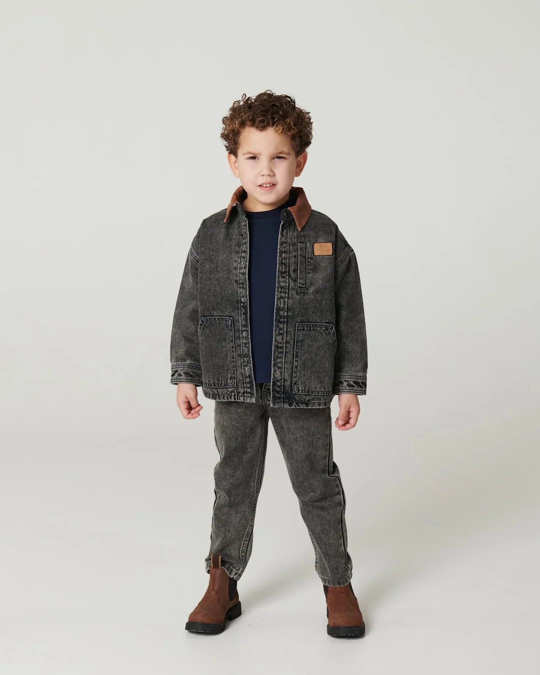 Copenhagen Colors- Denim Jacket W Corduroy Collar