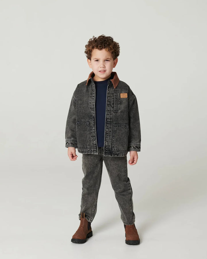 Copenhagen Colors- Denim Jacket W Corduroy Collar