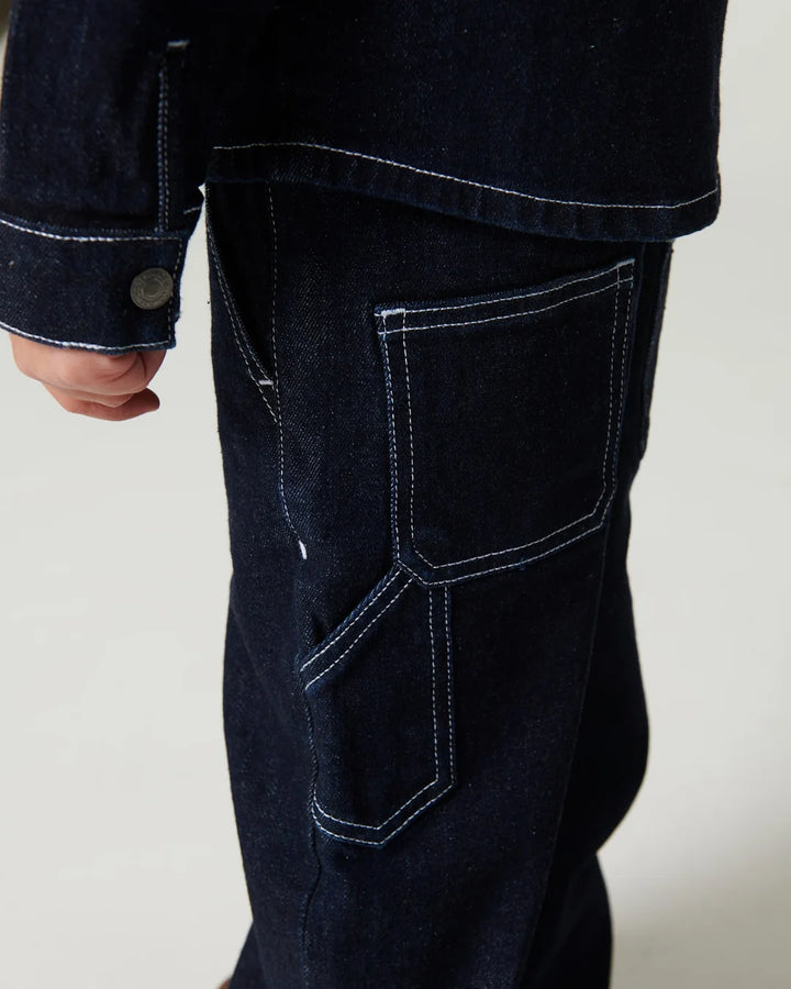 Copenhagen Colors- Cotton Dark Denim Cargo Pants