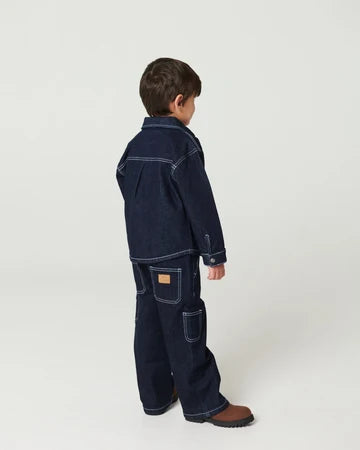 Copenhagen Colors- Cotton Dark Denim Cargo Pants