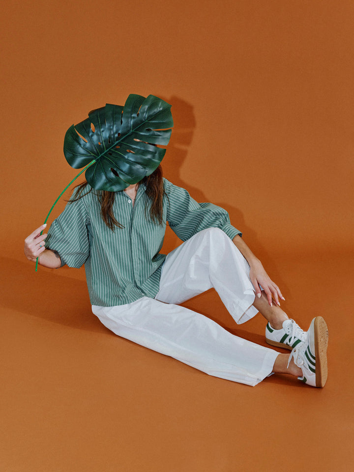 The Little Project  – Esme Shirt in Basil Stripe