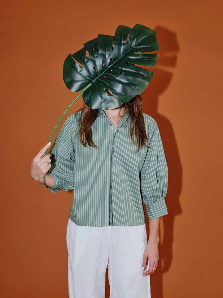 The Little Project  – Esme Shirt in Basil Stripe