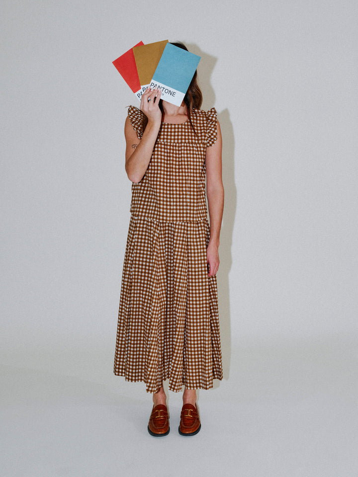 The Little Project  – Polly Top in Chestnut Check