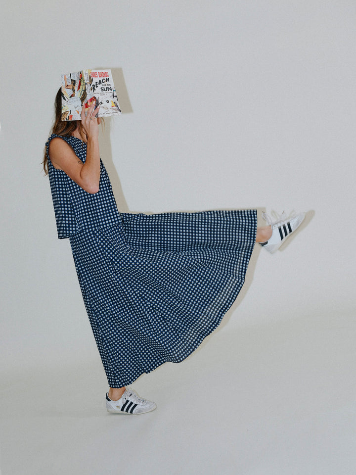 The Little Project  – Lulu Skirt in Midnight Check