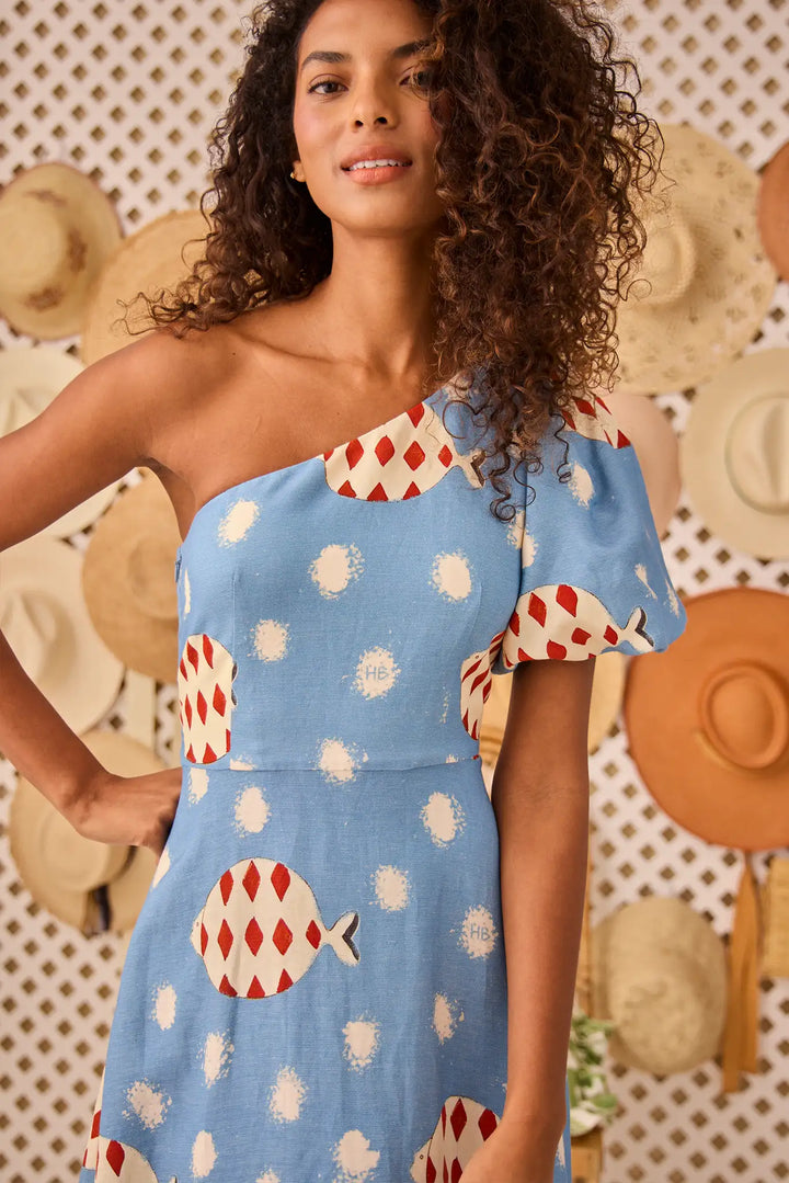 Hunter Bell - Carmen Dress in Rising Tide