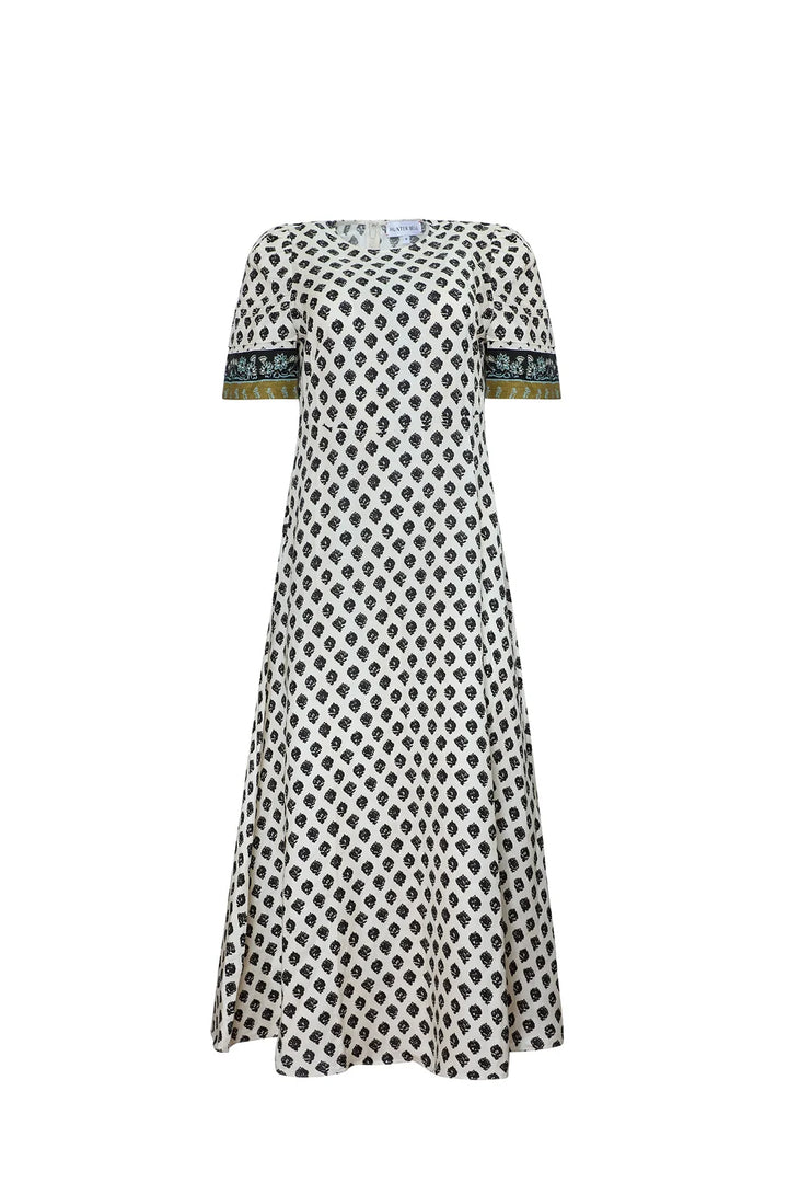 Hunter Bell - Casey Dress in Thistle & Vine Cream