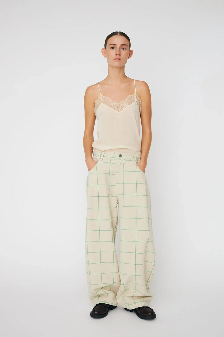 Stella Nova – Checked Baggy Low-Waist Pants