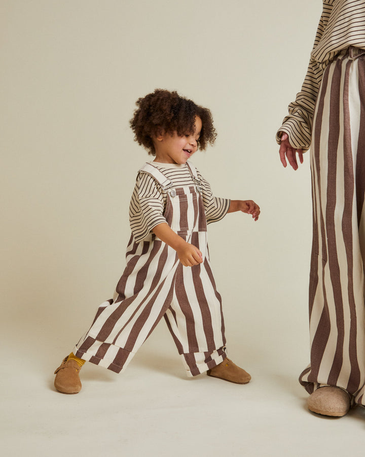 Claude & Co – Blythe Choc Stripe Dungaree