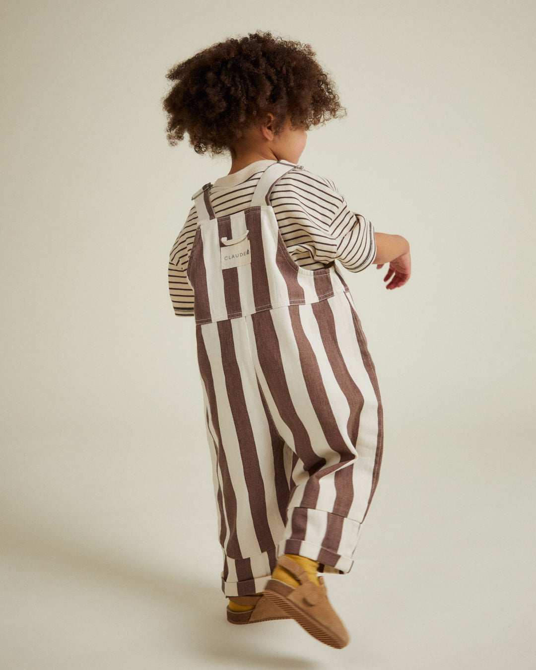 Claude & Co – Blythe Choc Stripe Dungaree