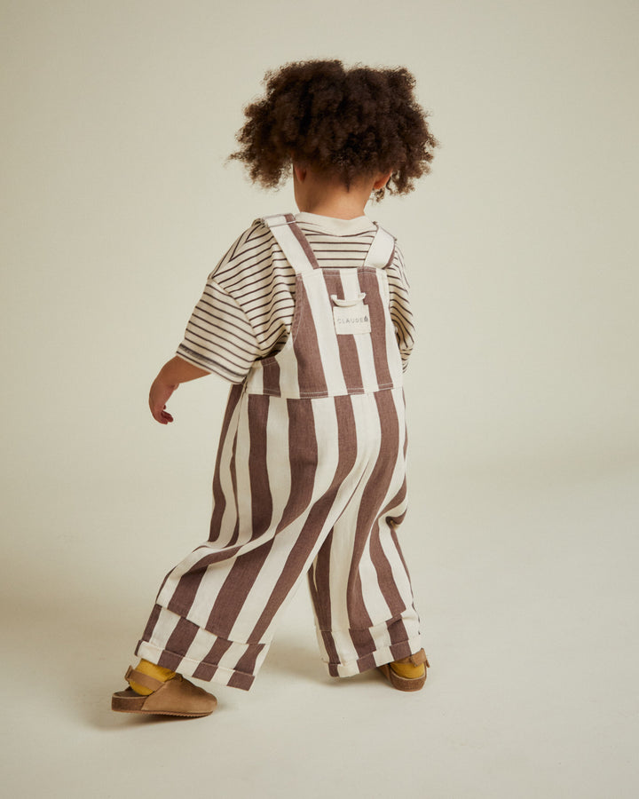 Claude & Co – Blythe Choc Stripe Dungaree