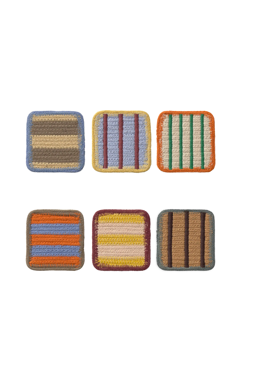 Lorena Canals – Set of 6 Colorful Textile Coasters