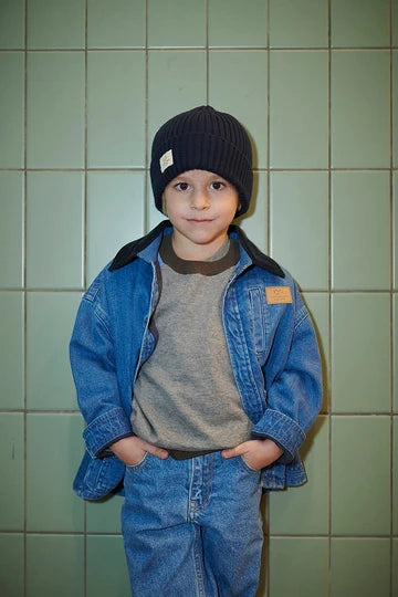 Copenhagen Colors- Denim Jacket W Corduroy Collar in Blue