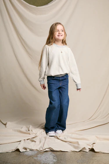 Perfect White Tee - Reverse Fleece Mini Ziggy Sweatshirt in Heather Grey