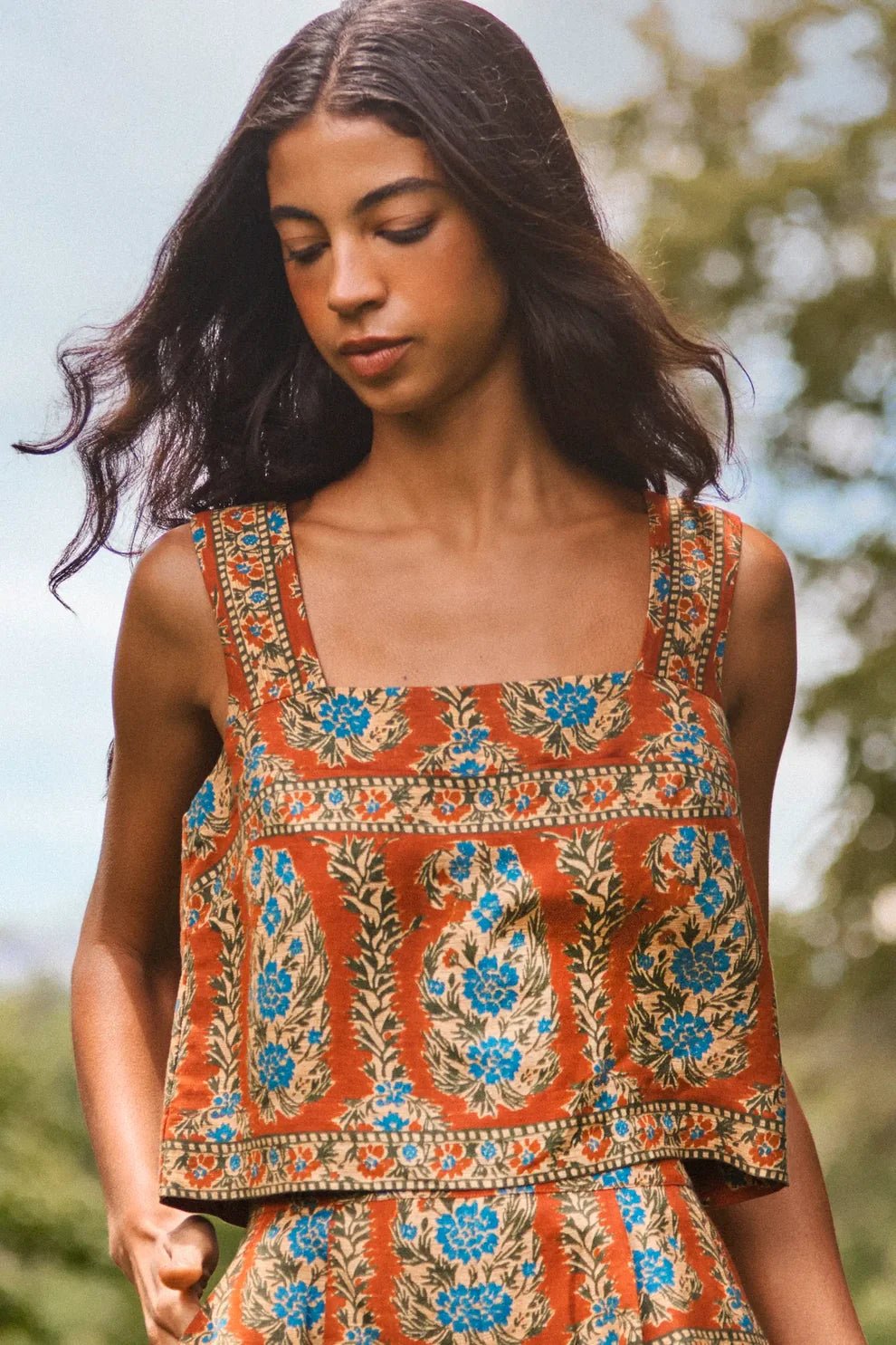 Hunter Bell – Corby Top in Amber Glen Brown