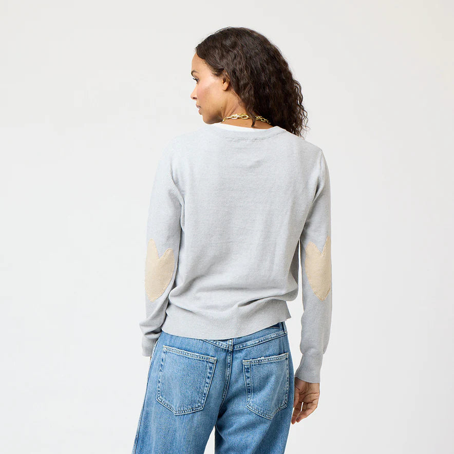 Kerri Rosenthal – Patchwork Cotton Pullover in Silver Fox