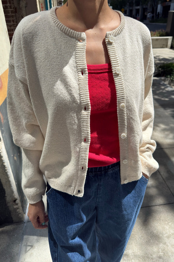 Le Bon Shoppe - Leila Cotton Cardigan in Naturel
