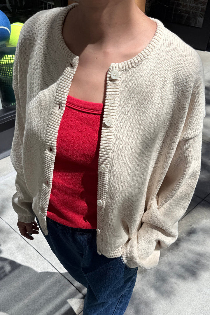 Le Bon Shoppe - Leila Cotton Cardigan in Naturel