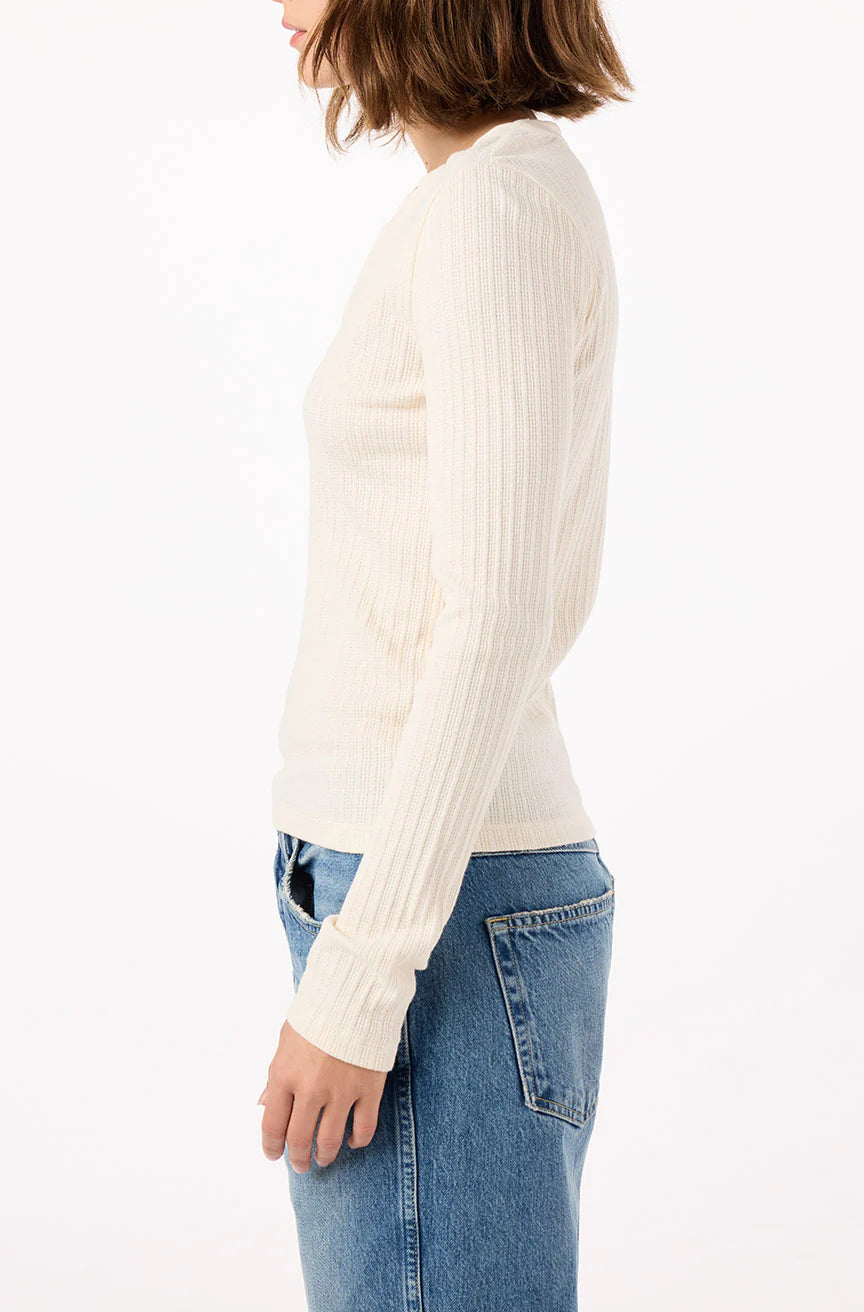 AMO Denim – Dearest Henley in Bone