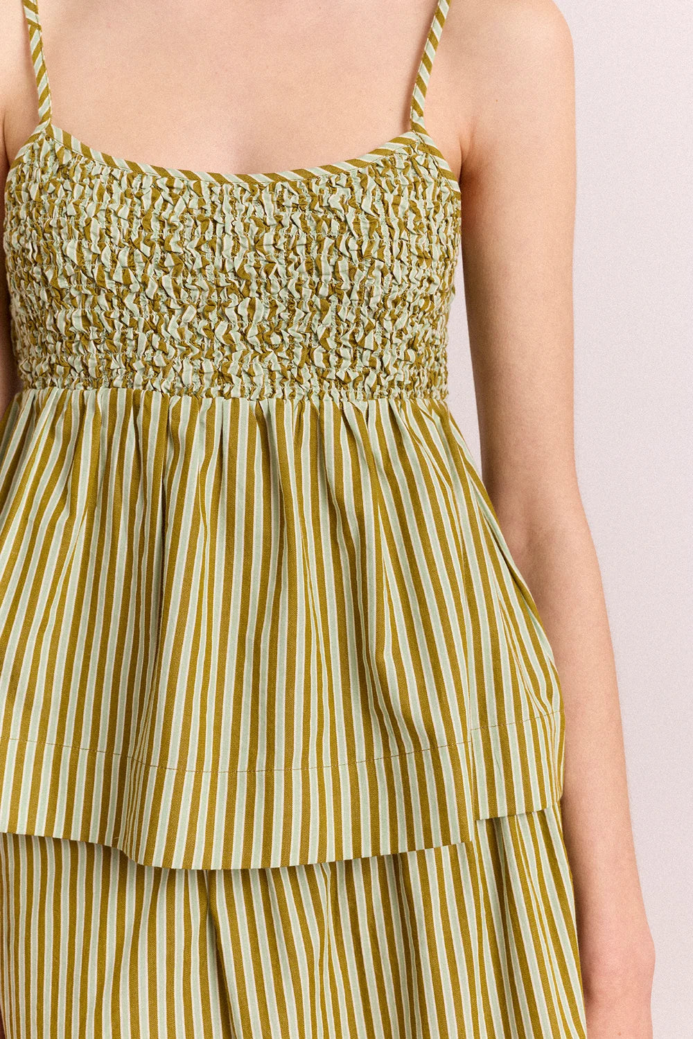Damson Madder – Dinah Camisole in Basil Stripe