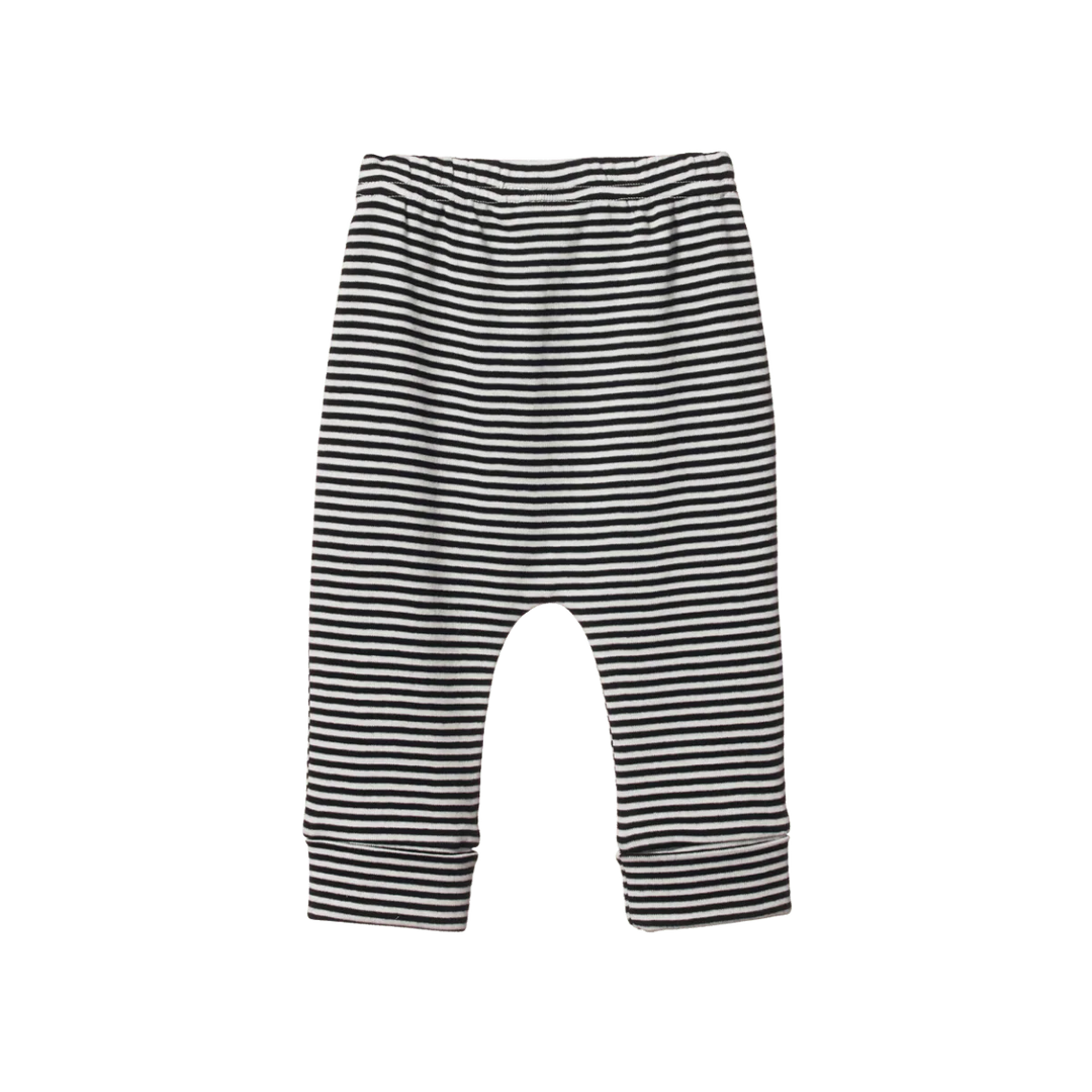 Nature Baby – Cotton Drawstring Pants in Navy Stripe