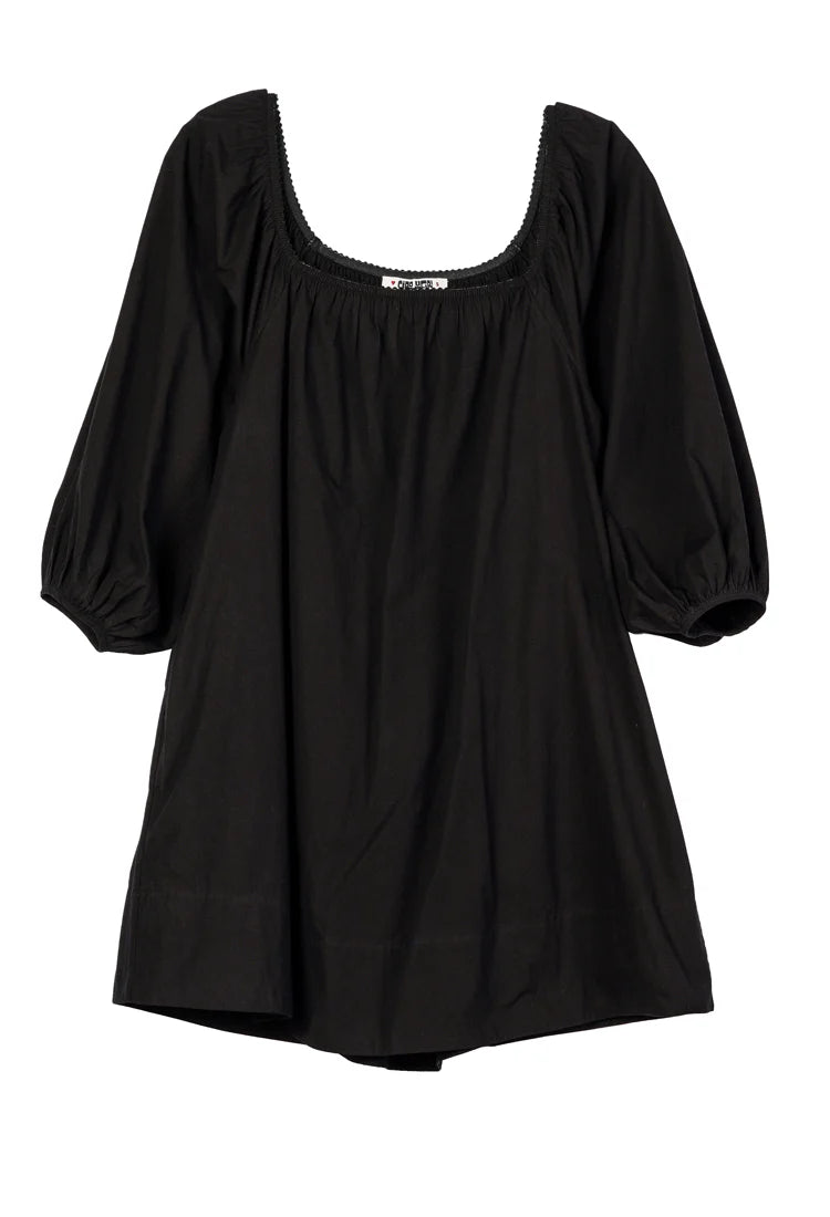 Ciao Lucia – Dali Black Cotton Mini Dress