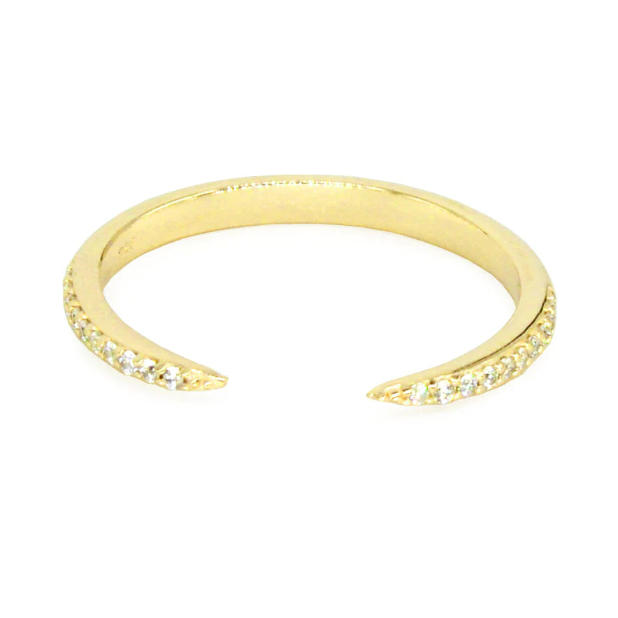 Open Pave Ring in Gold
