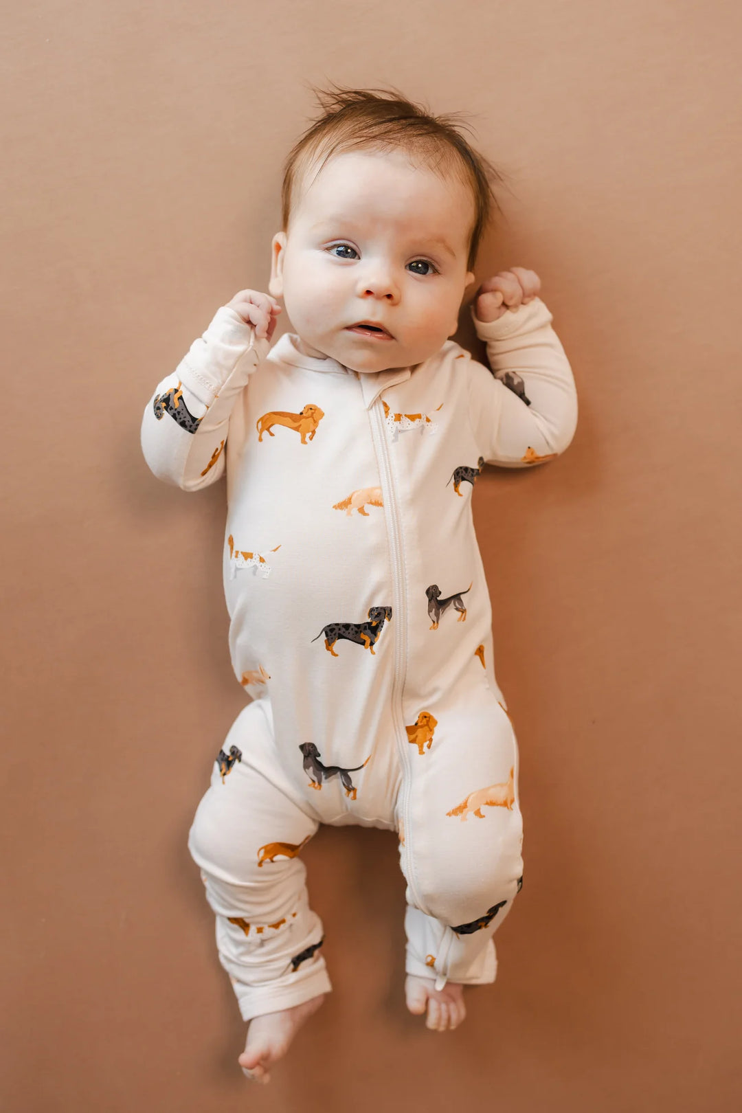 Kyte BABY - Zippered Romper in Dachshund