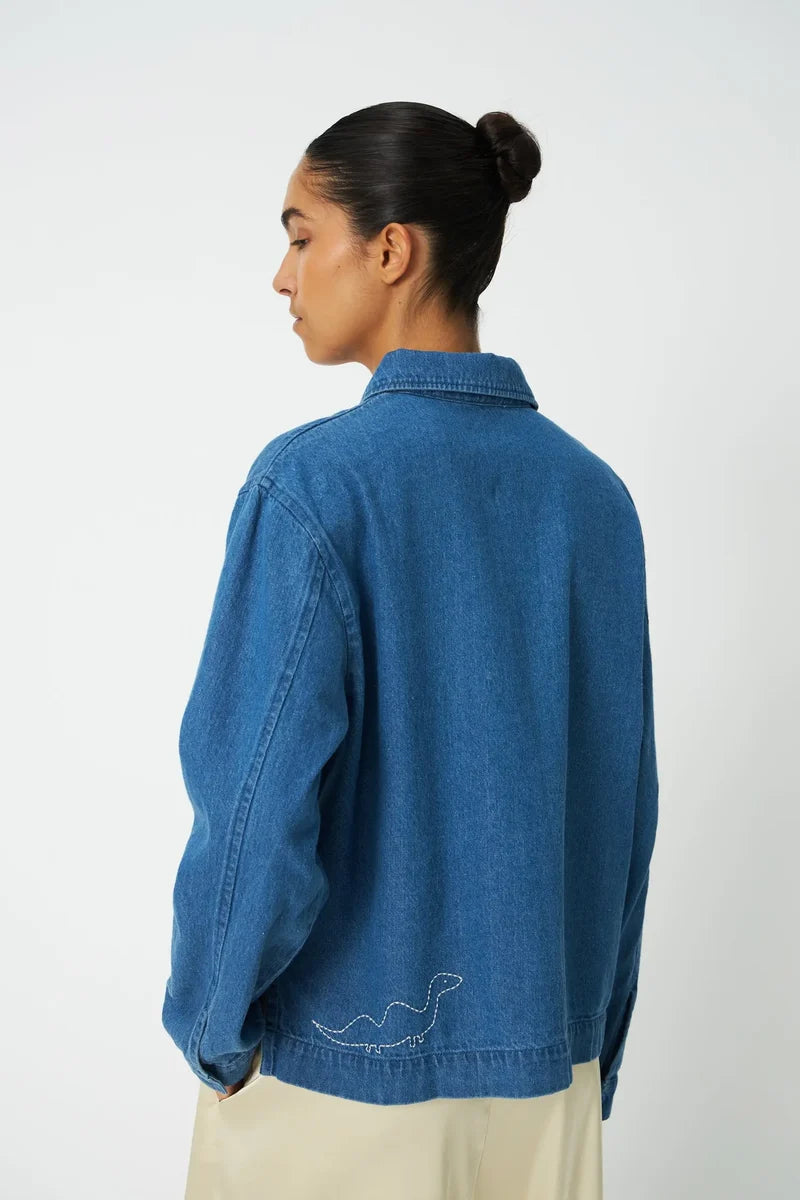 Stella Nova – Denim Shirt with Artwork in Denim Blue