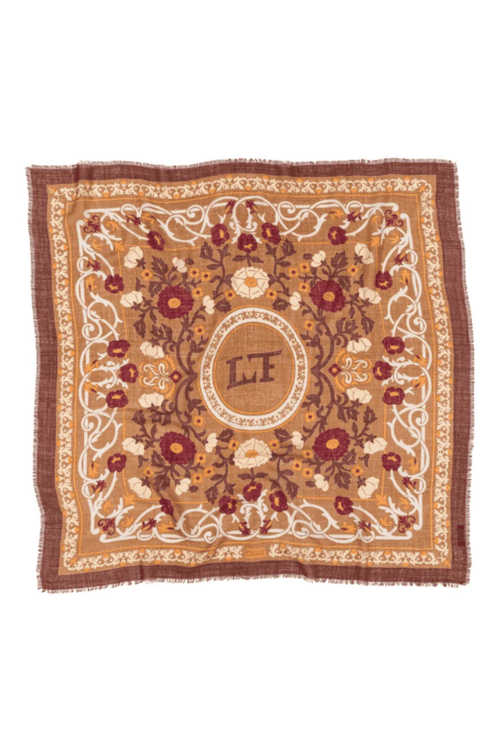 Maison Lecomte Flament – Wool Silk Blend Bandana in Marie Antoinette Camel