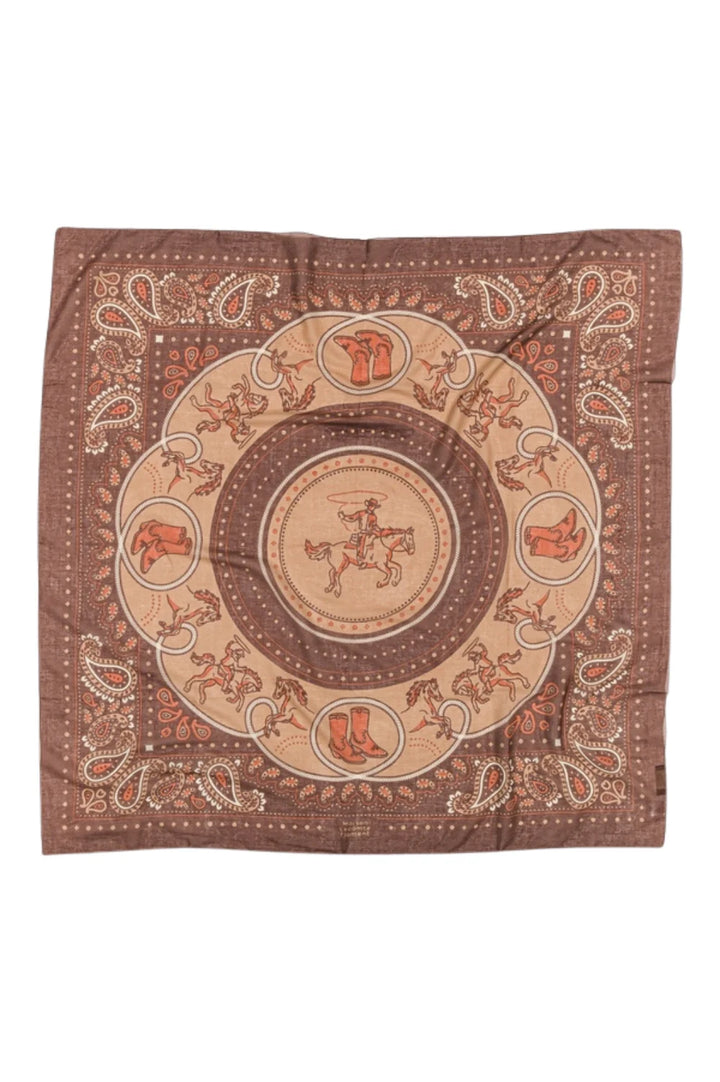 Maison Lecomte Flament – Cotton Bandana Scarf in Rodeo Capuccino