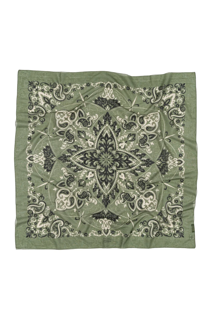 Maison Lecomte Flament – Cotton Bandana Scarf in Kaki
