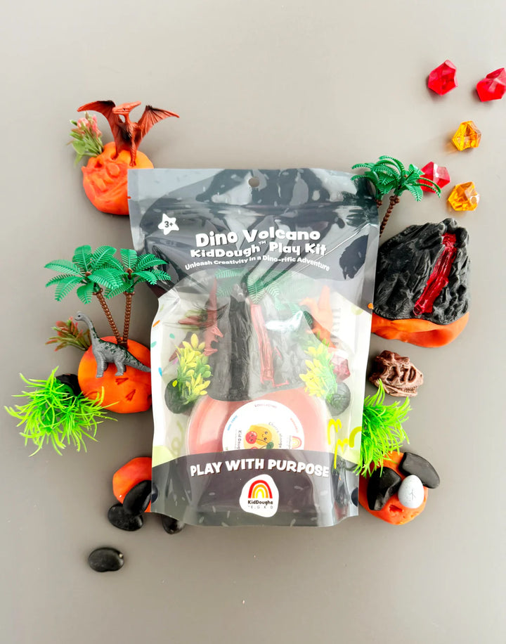 Earth Grown KidDoughs - Kid Dough Play Kit in Dino Volcano